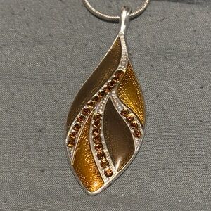 Sterling Silver Leaf Pendant with Chain